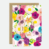 Gold Lilac Bday greeting card