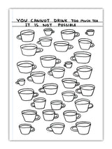 David Shrigley A5-Notizbuch Trink Too Much Tea