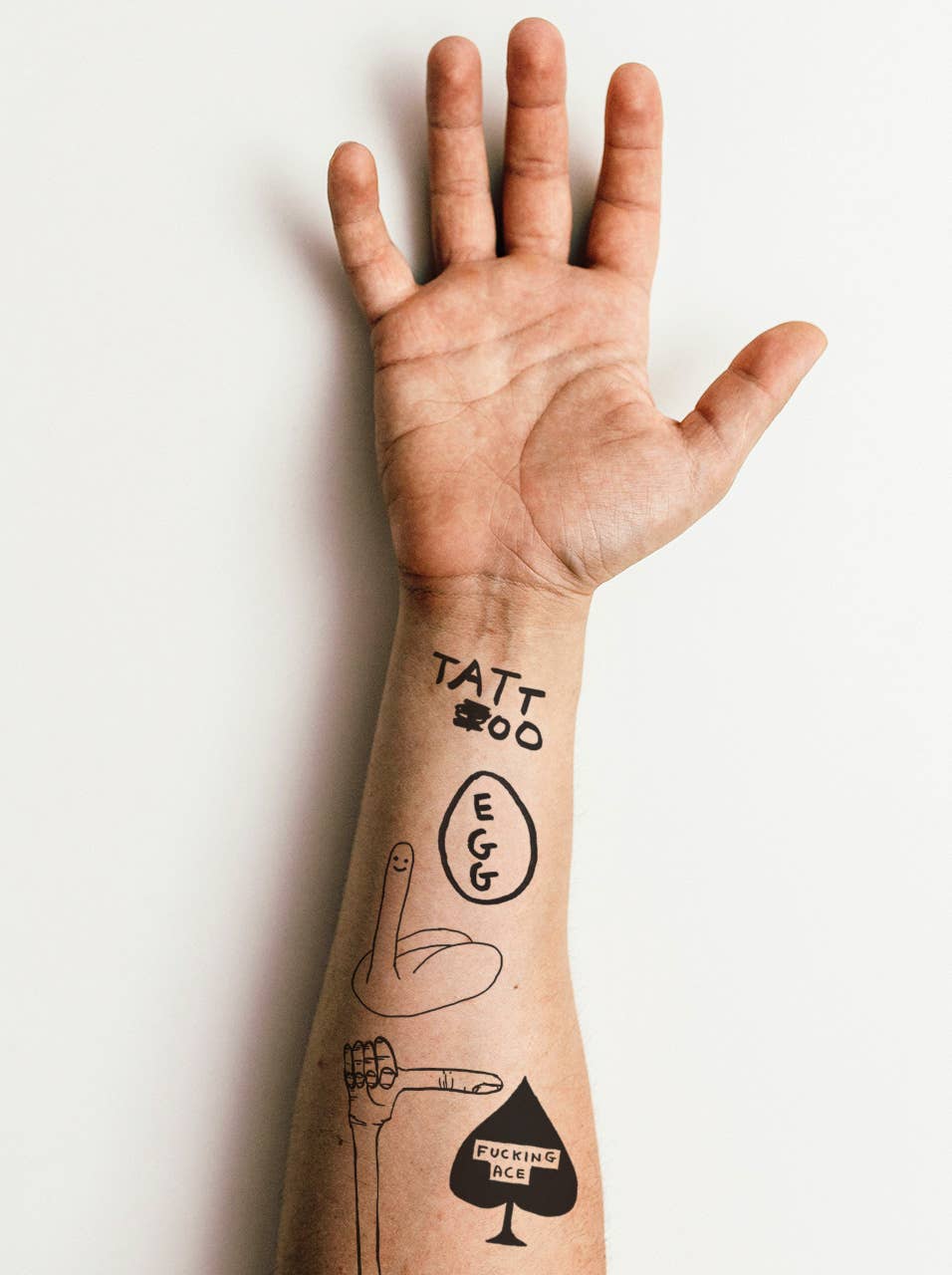 Temporäre Tattoos von David Shrigley