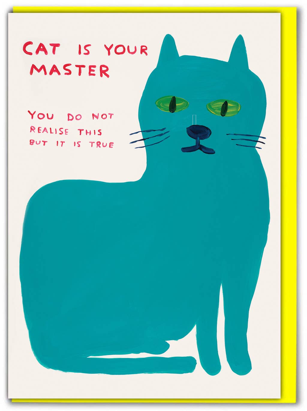 David Shrigley Grußkarte, Motiv Cat Master