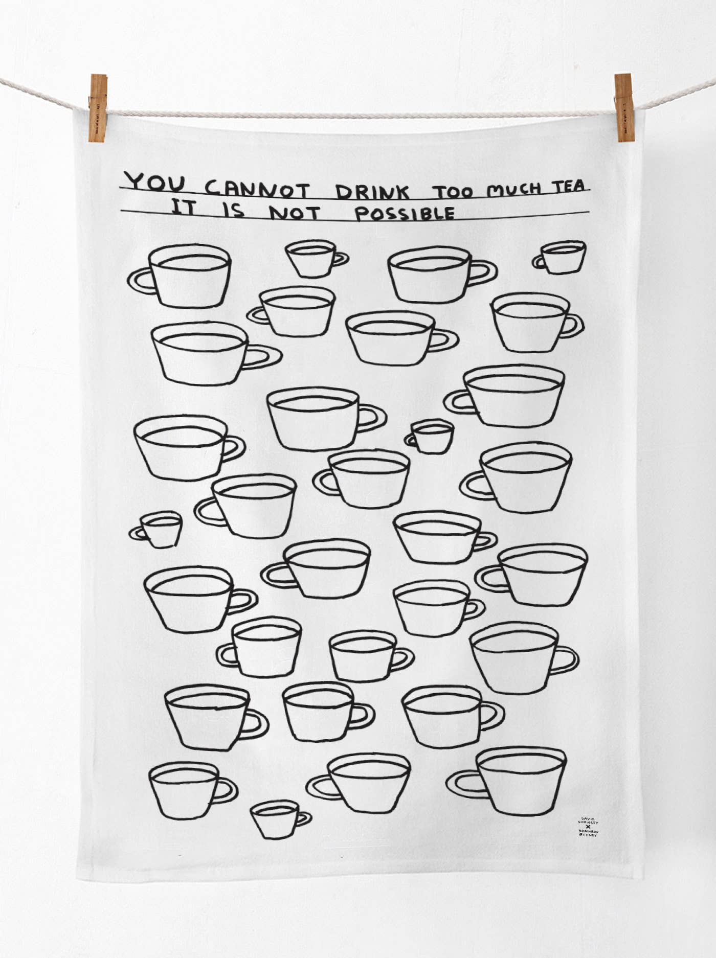 Too Much Tea David Shrigley Geschirrtuch