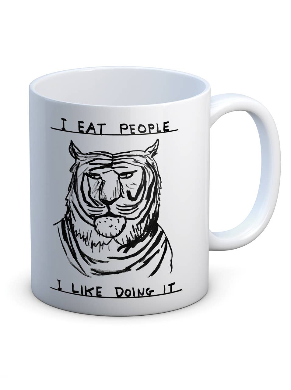 David Shrigley Tasse Ich esse Menschen