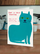 David Shrigley Grußkarte, Motiv Cat Master