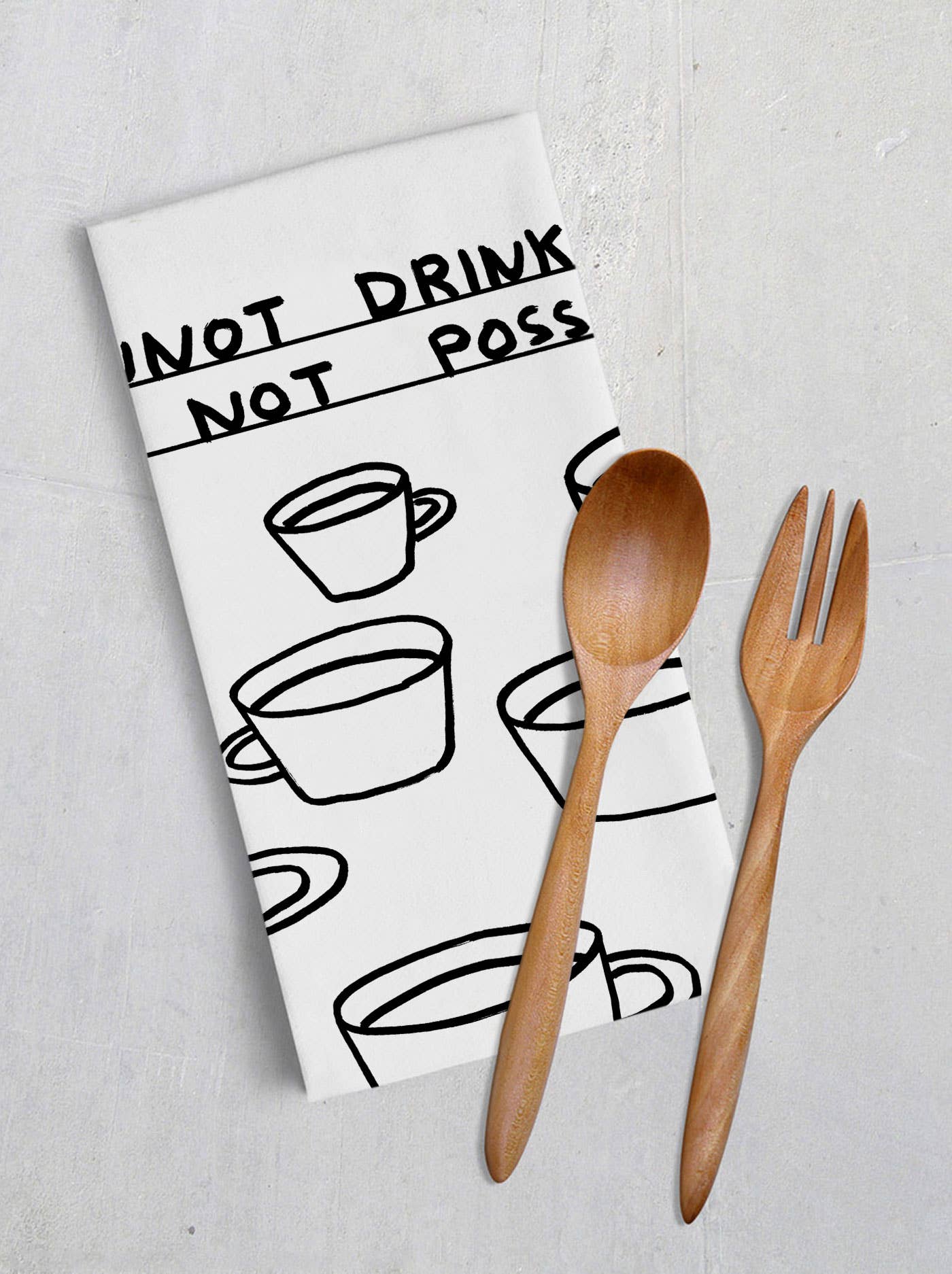 Too Much Tea David Shrigley Geschirrtuch