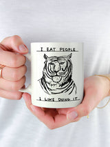 David Shrigley Tasse Ich esse Menschen