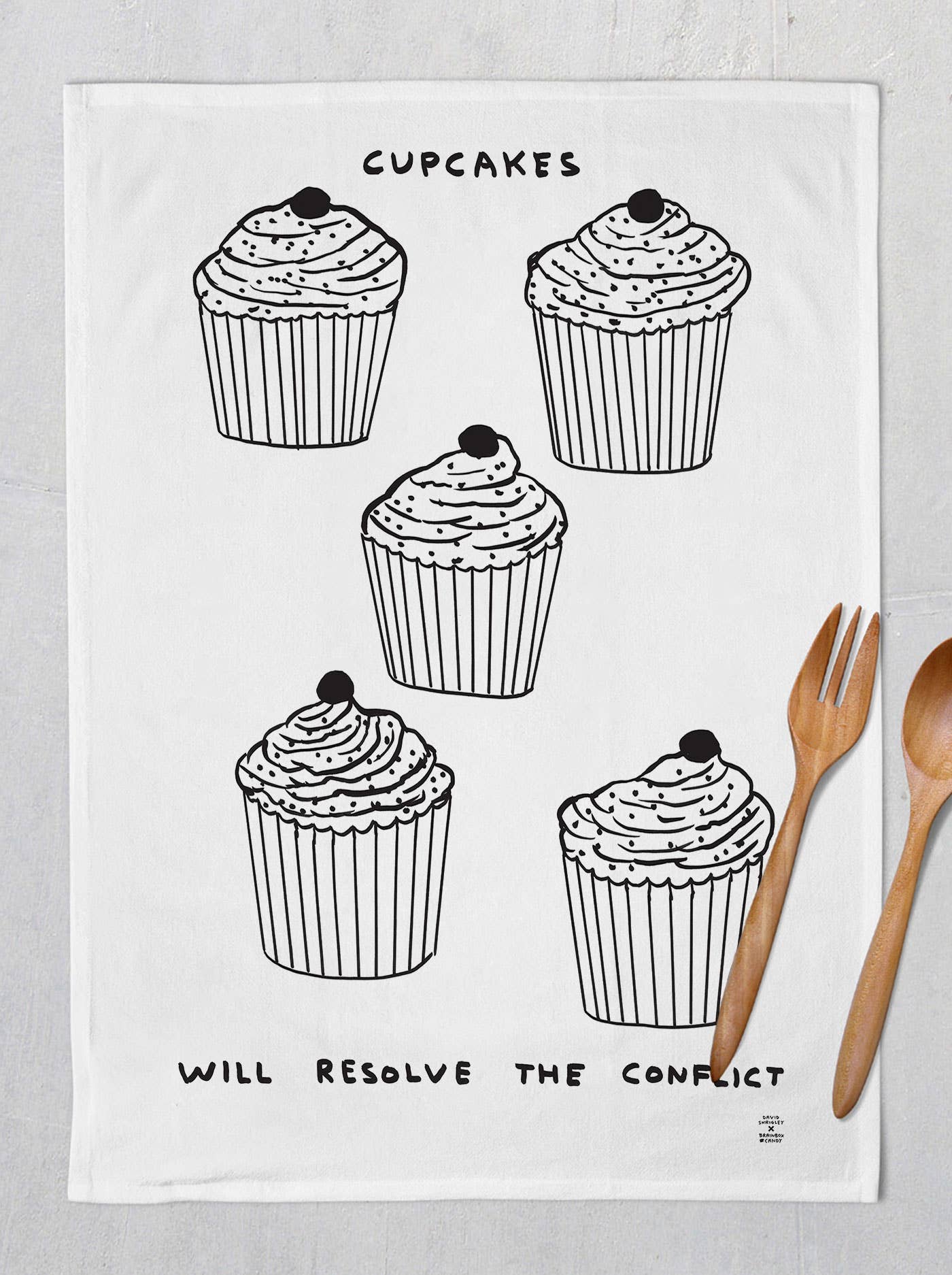 Cupcakes David Shrigley Geschirrtuch