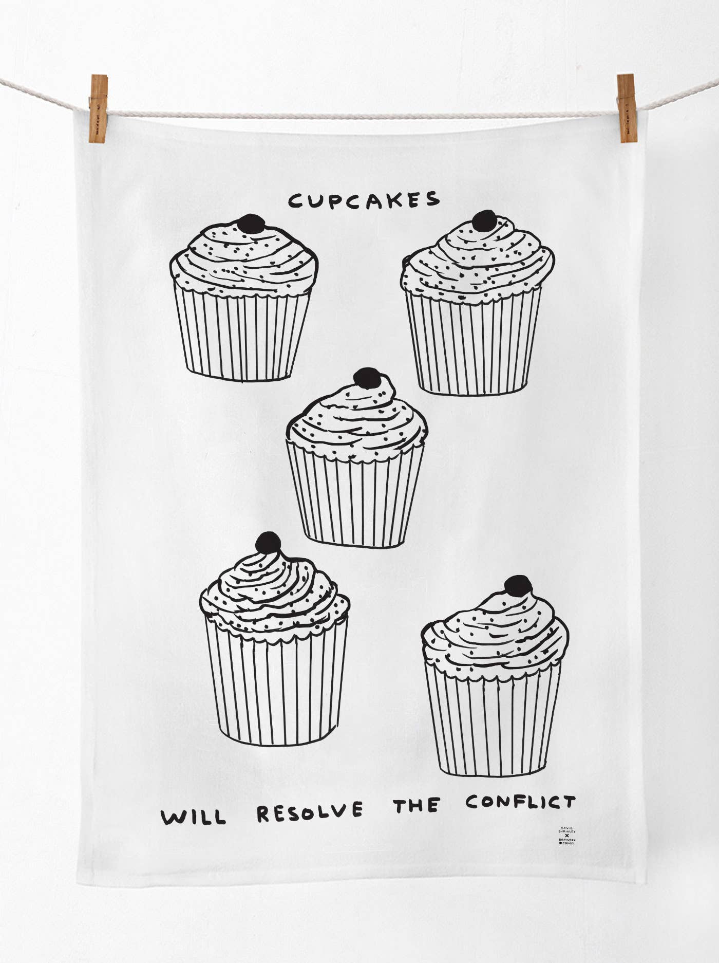 Cupcakes David Shrigley Geschirrtuch