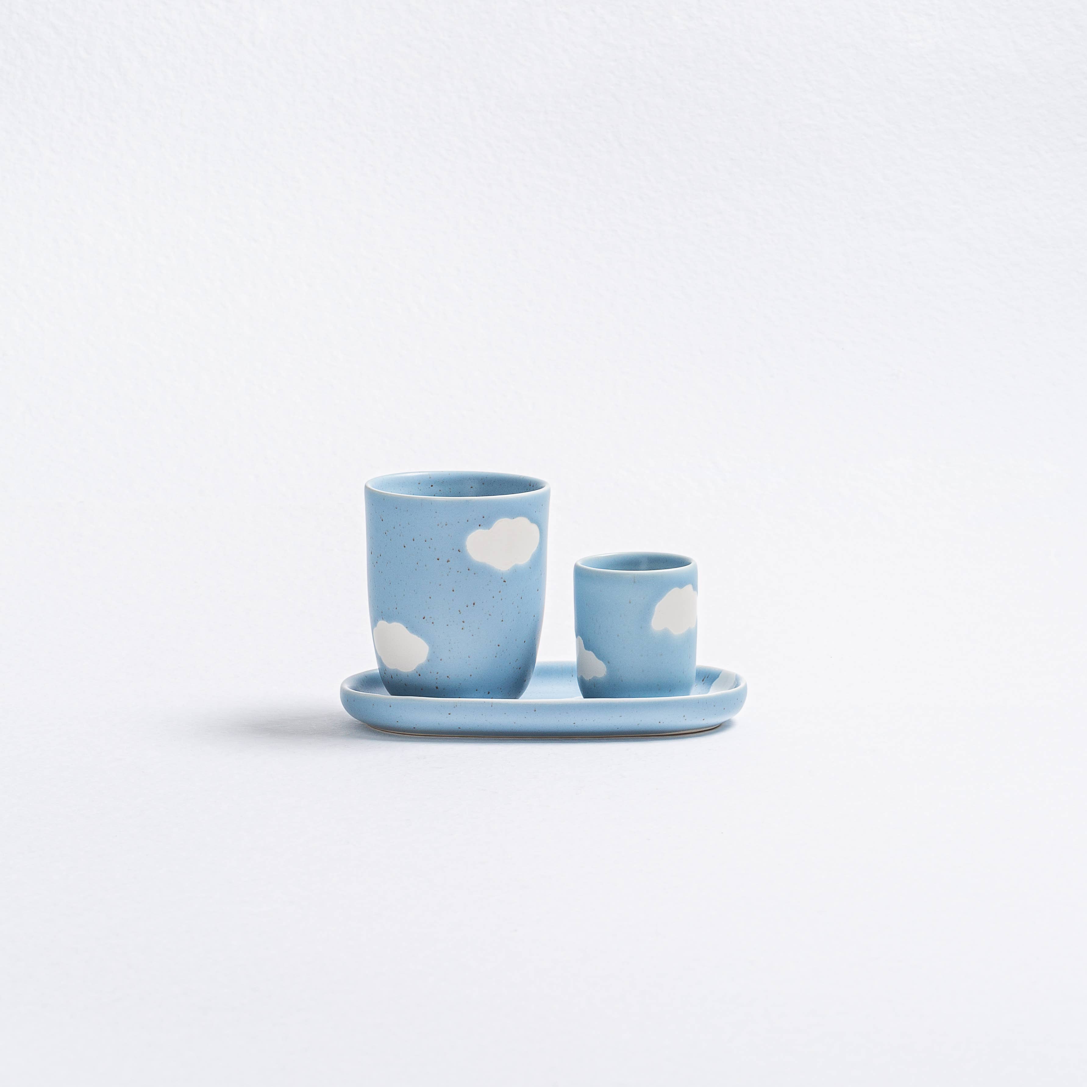 Cloud Espresso Cup & Tray