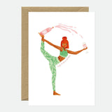 Yoga Rosé Grußkarte